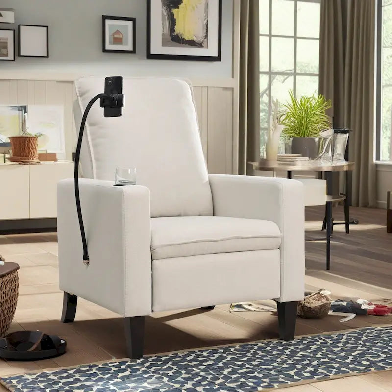 Canapé inclinable réglable avec porte-gobelet et rangement pratique