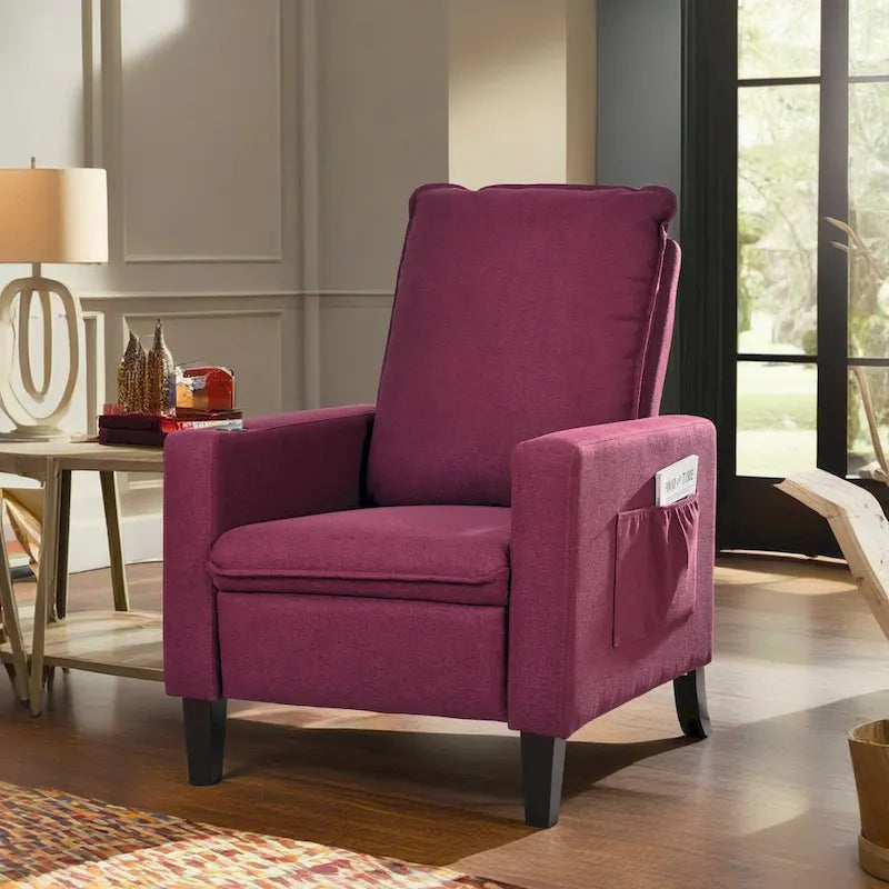Canapé inclinable réglable avec porte-gobelet et rangement pratique