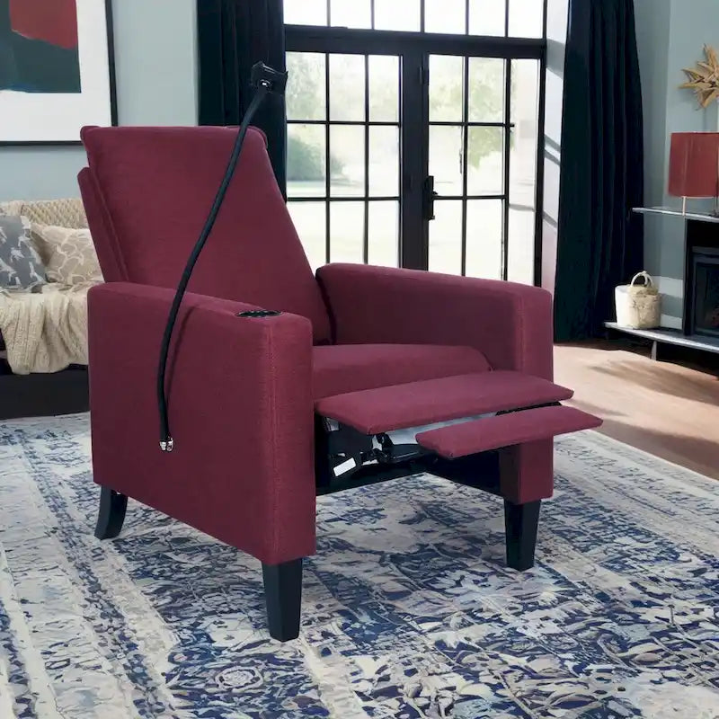 Canapé inclinable réglable avec porte-gobelet et rangement pratique