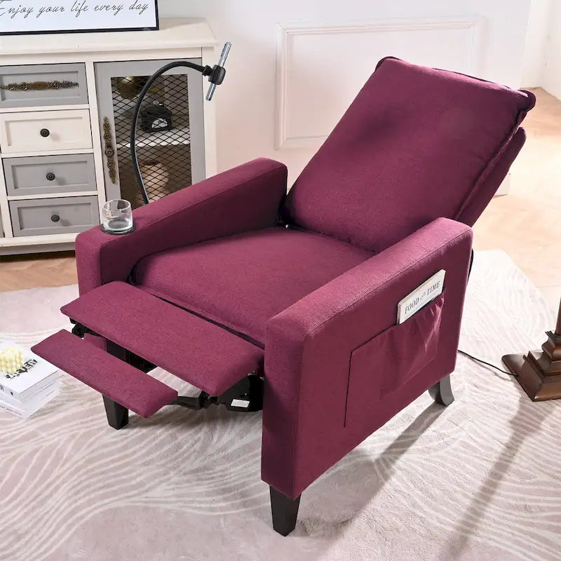 Canapé inclinable réglable avec porte-gobelet et rangement pratique