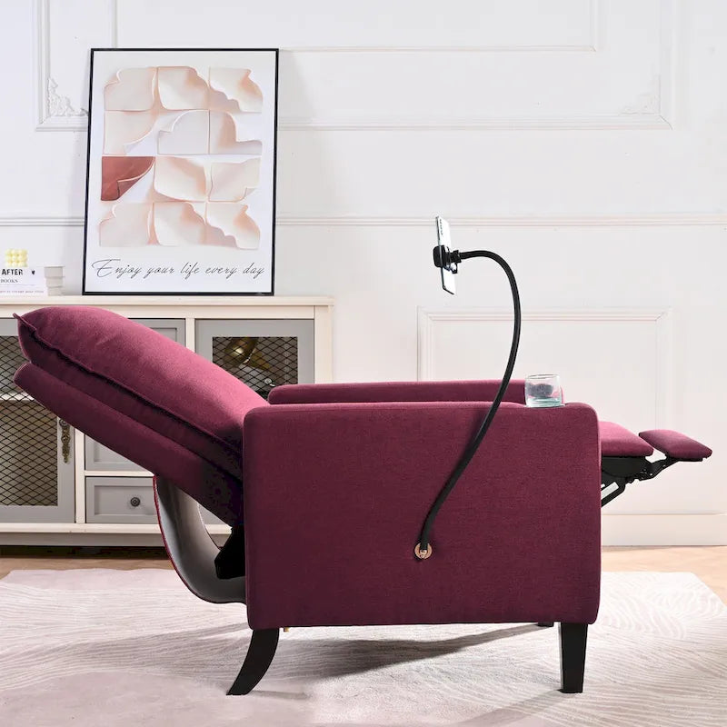 Canapé inclinable réglable avec porte-gobelet et rangement pratique