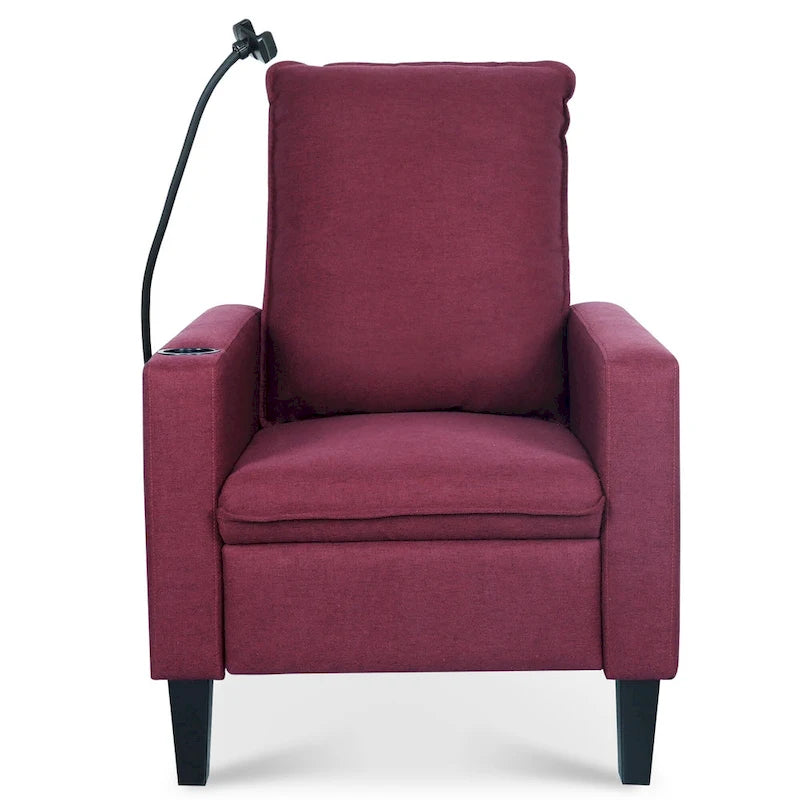 Canapé inclinable réglable avec porte-gobelet et rangement pratique
