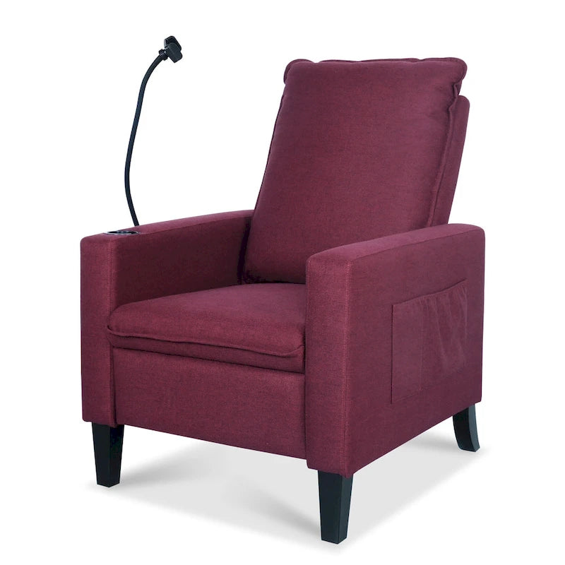 Canapé inclinable réglable avec porte-gobelet et rangement pratique