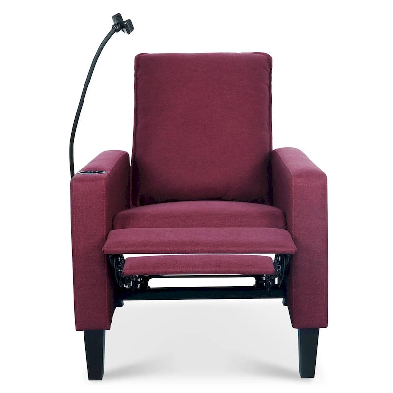 Canapé inclinable réglable avec porte-gobelet et rangement pratique