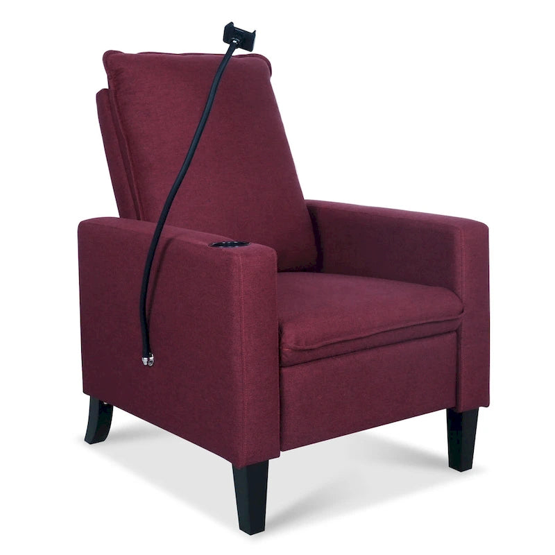 Canapé inclinable réglable avec porte-gobelet et rangement pratique