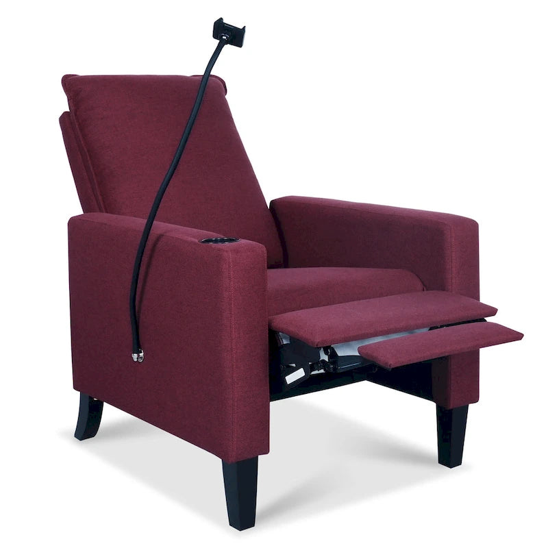 Canapé inclinable réglable avec porte-gobelet et rangement pratique