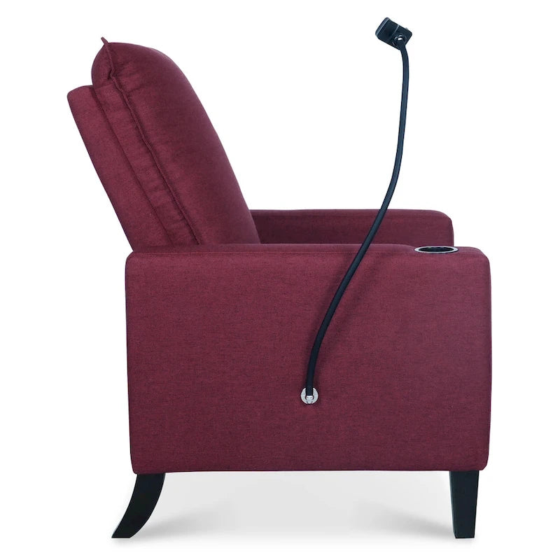 Canapé inclinable réglable avec porte-gobelet et rangement pratique
