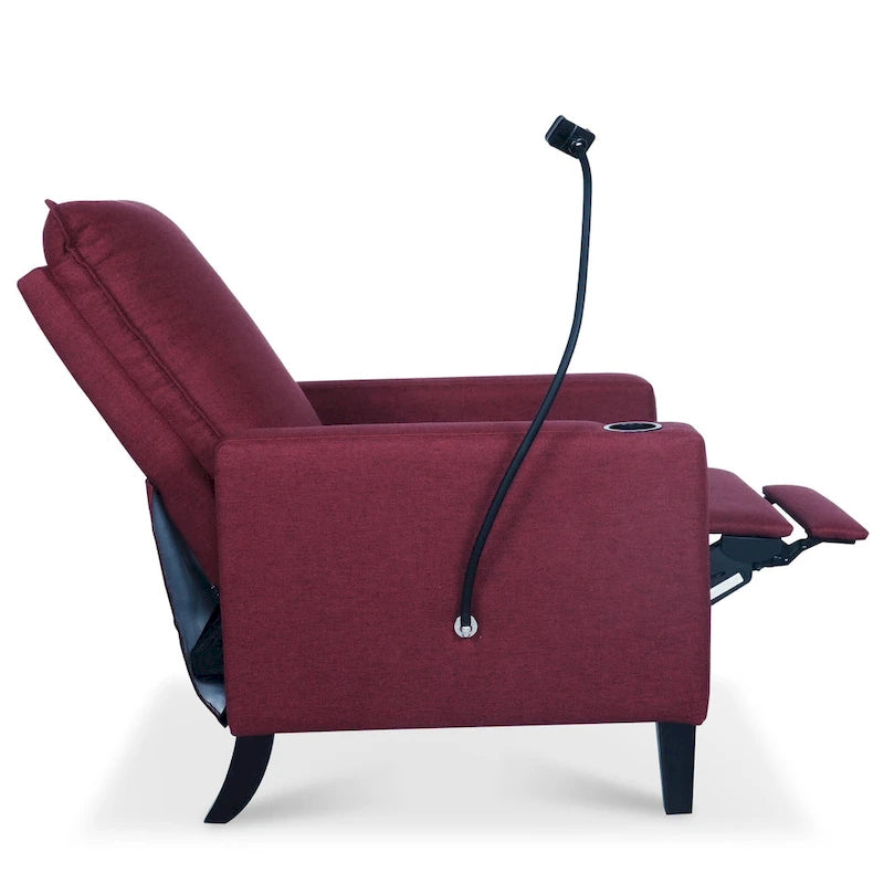 Canapé inclinable réglable avec porte-gobelet et rangement pratique