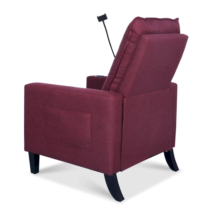 Canapé inclinable réglable avec porte-gobelet et rangement pratique