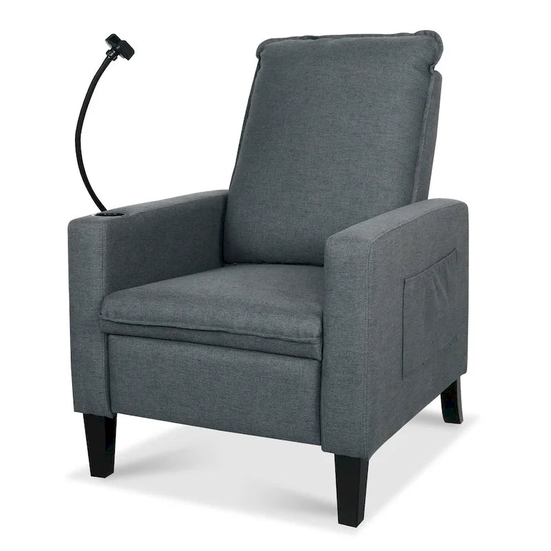 Canapé inclinable réglable avec porte-gobelet et rangement pratique