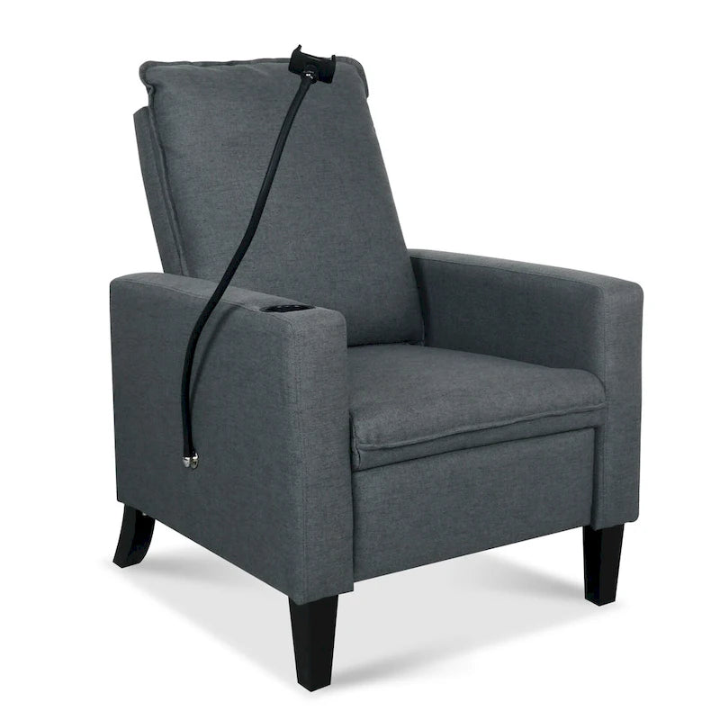 Canapé inclinable réglable avec porte-gobelet et rangement pratique