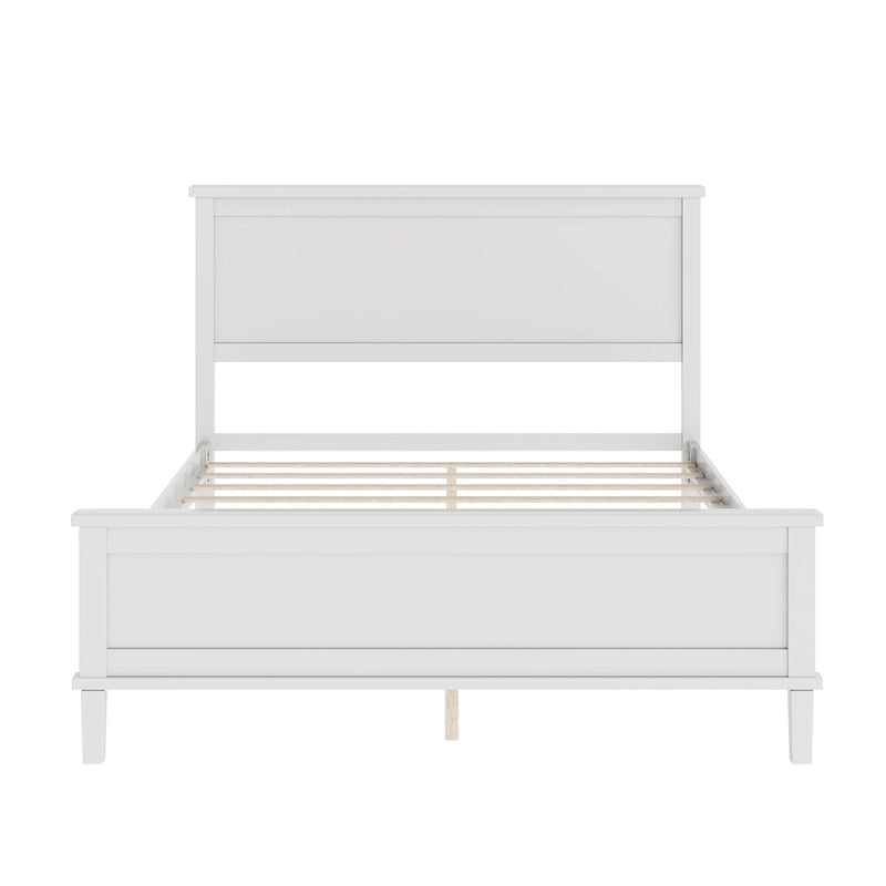 Cadre de lit plateforme en bois avec tête de lit, lit à panneaux en bois avec sommier à lattes et rangement sous le lit, aucun sommier tapissier requis
