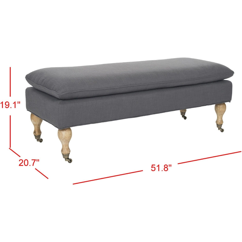 Banc Pillowtop Gris/Sauge - 0 - 52 L x 21 P x 19 H - 52Lx21Px19H