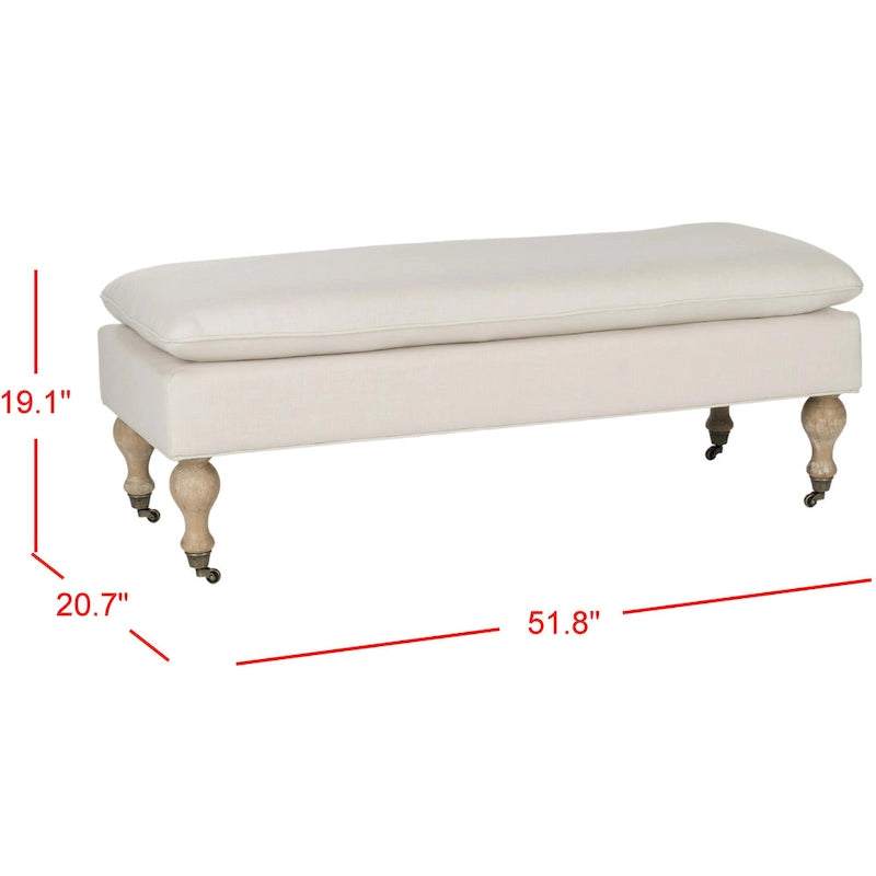 Banc Pillowtop Gris/Sauge - 0 - 52 L x 21 P x 19 H - 52Lx21Px19H