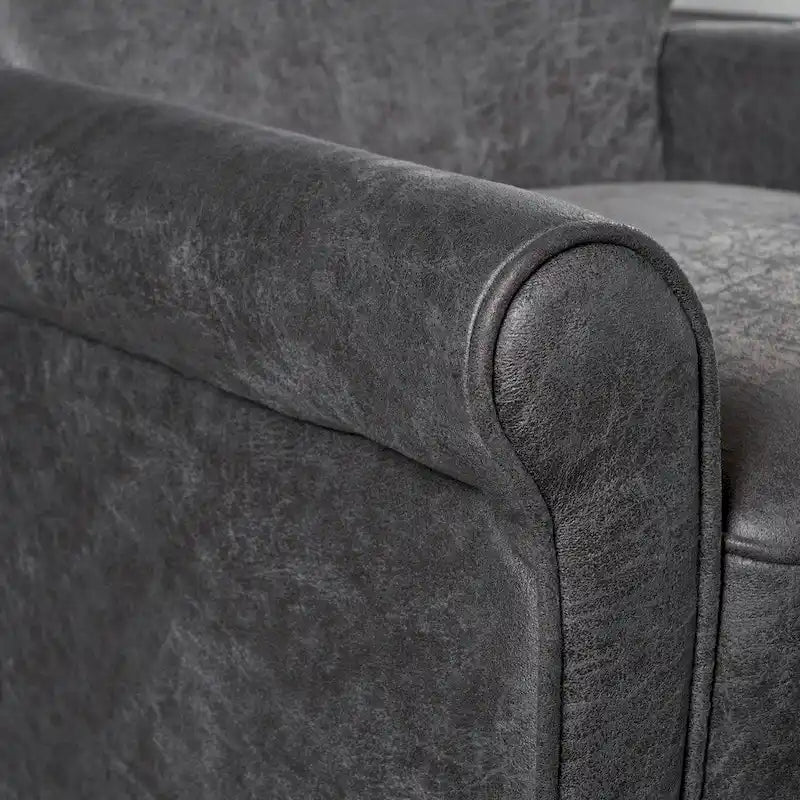 Fauteuil inclinable en microfibre de style traditionnel