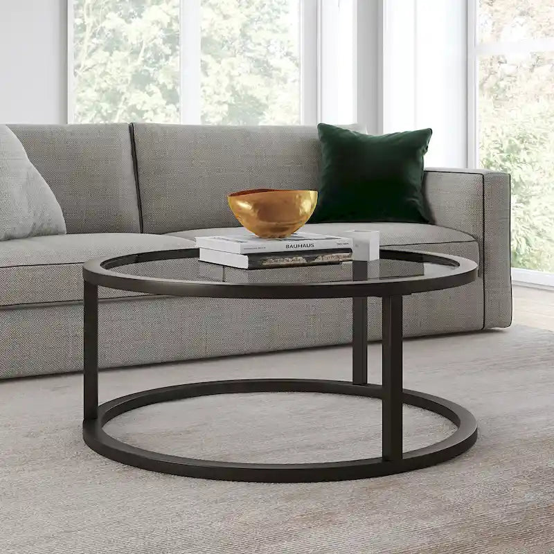 Table basse ronde en métal