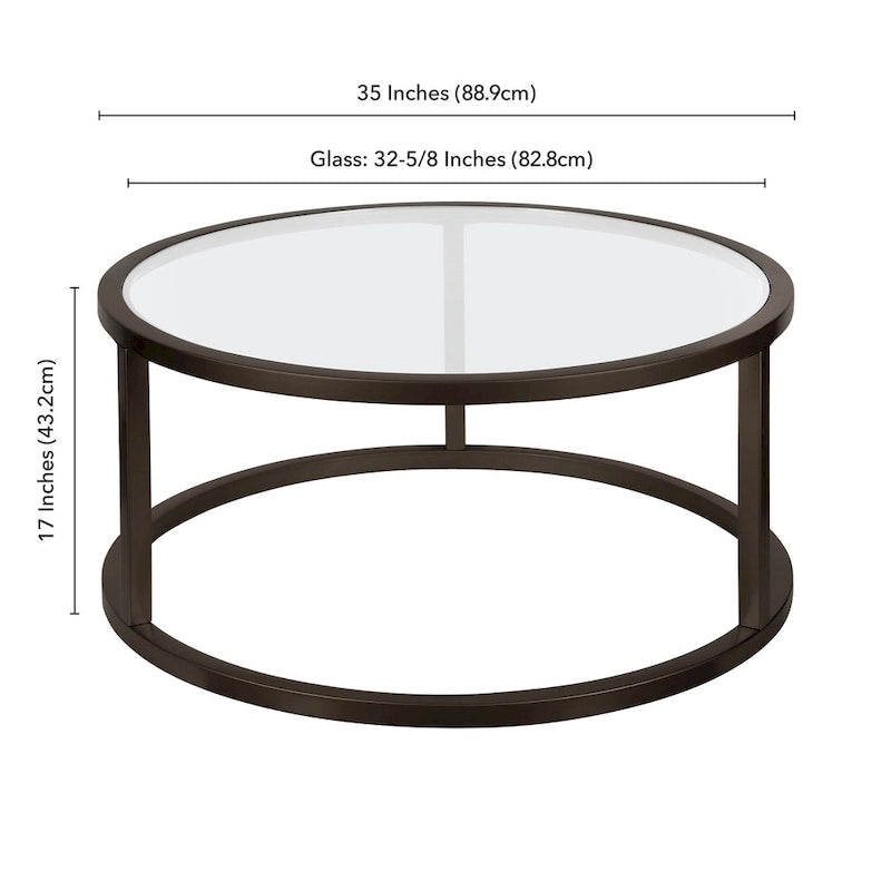 Table basse ronde en métal
