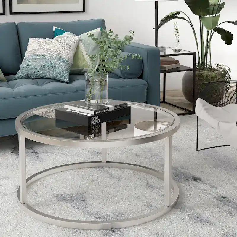 Table basse ronde en métal
