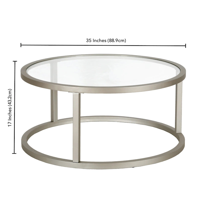 Table basse ronde en métal