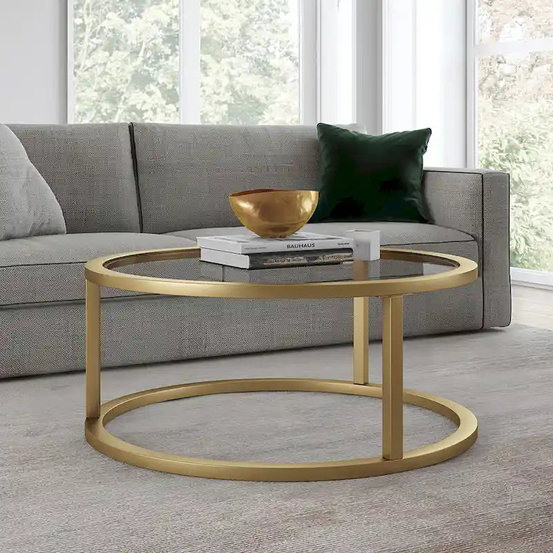 Table basse ronde en métal