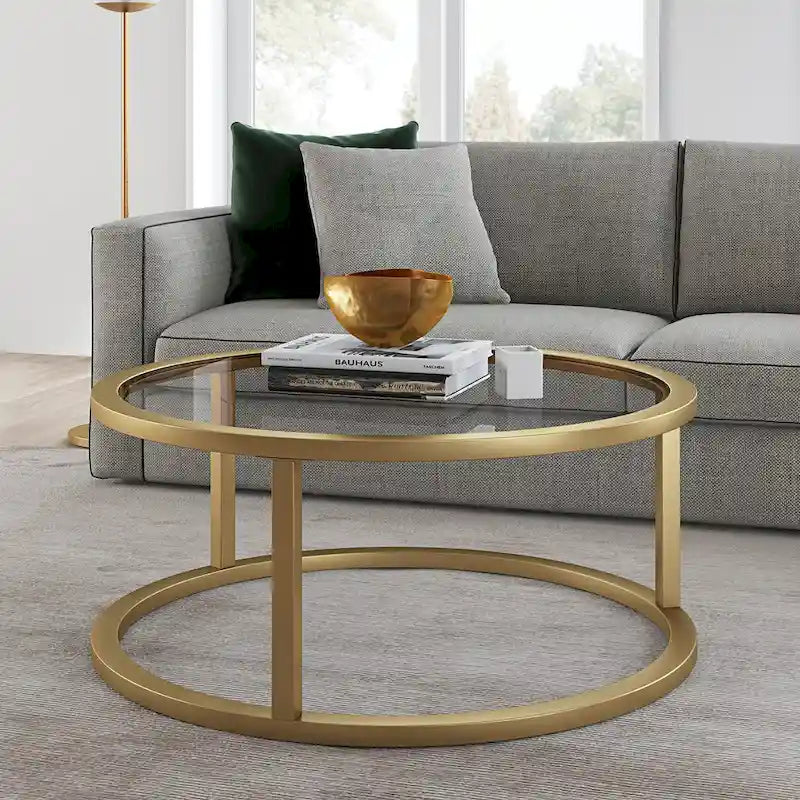 Table basse ronde en métal