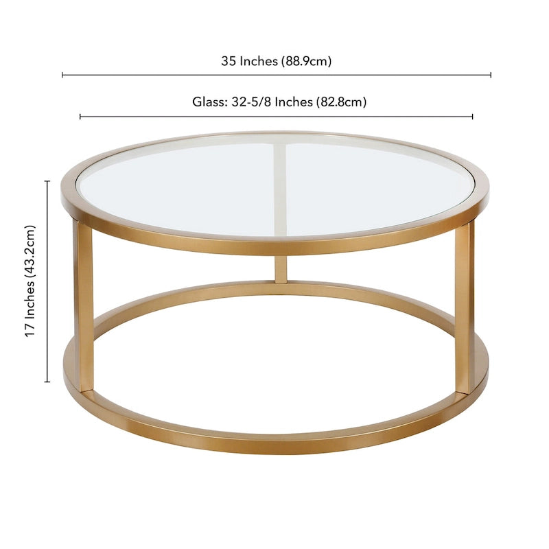 Table basse ronde en métal