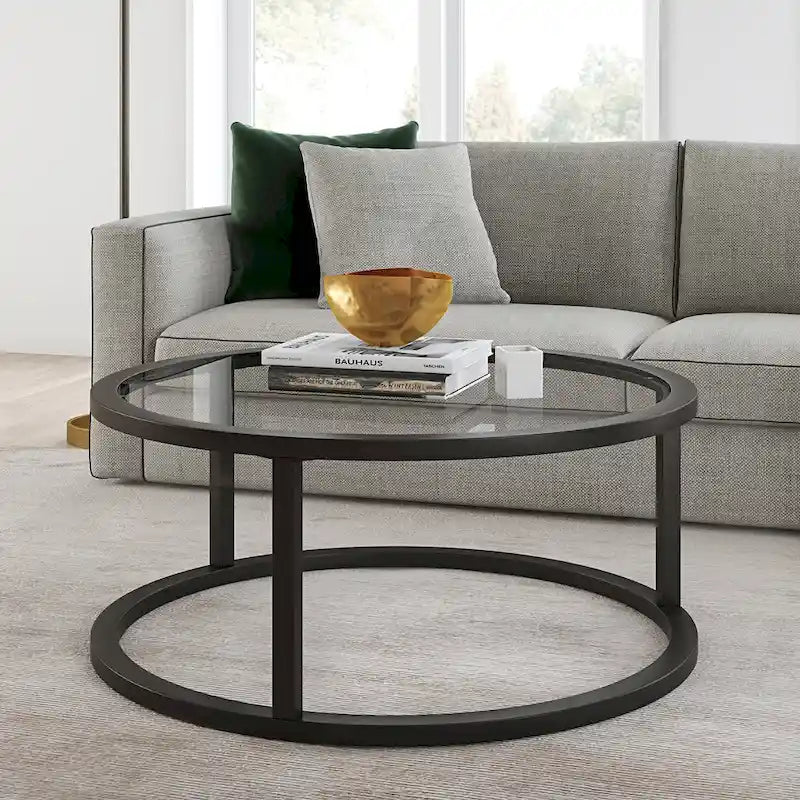 Table basse ronde en métal