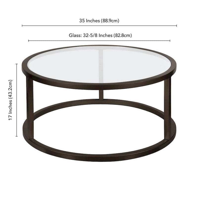 Table basse ronde en métal