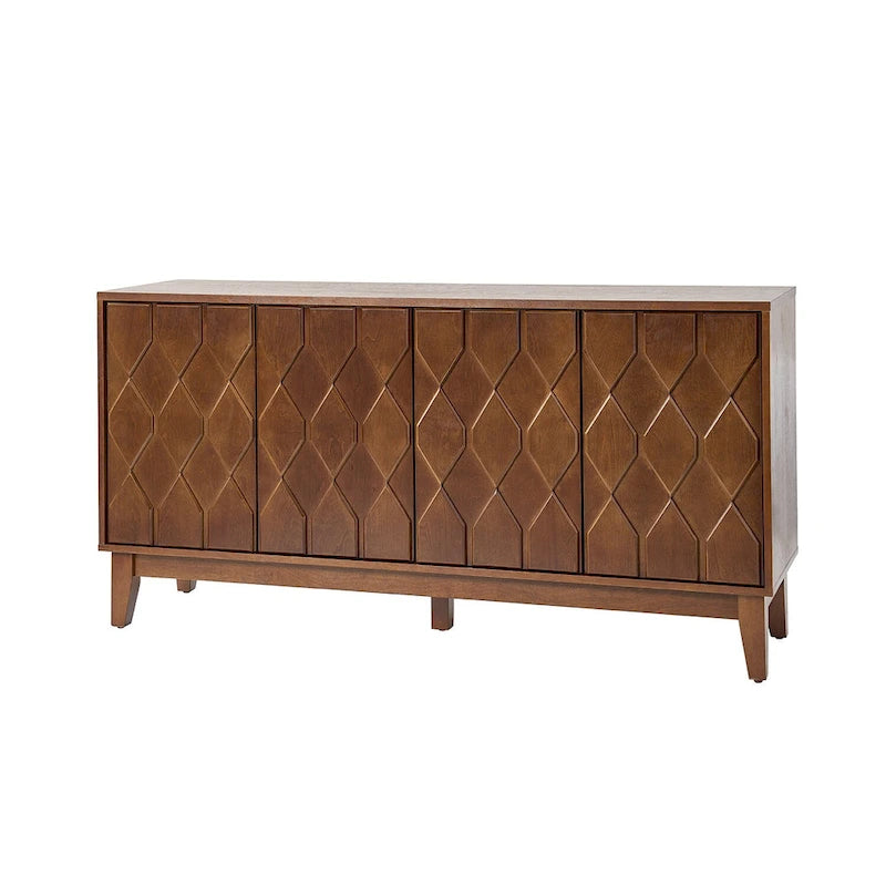 Buffet de rangement moderne 60" avec étagères réglables