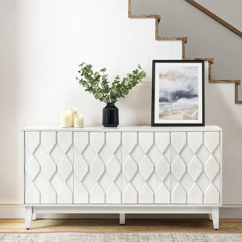 Buffet de rangement moderne 60" avec étagères réglables