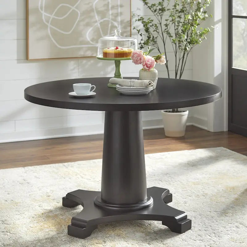 Table à pied central
