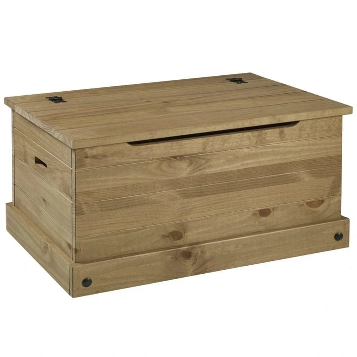 Wood Storage Trunk Ottoman Corona