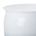 Tabouret de table en métal argenté - 24 l x 24 L x 16,8 H - 24 l x 24 P x 17 H