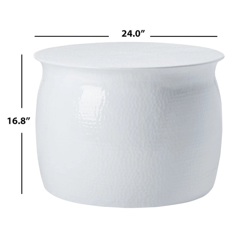 Tabouret de table en métal argenté - 24 l x 24 L x 16,8 H - 24 l x 24 P x 17 H