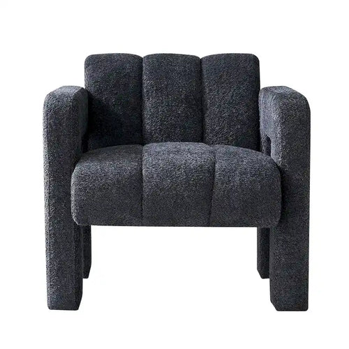 Fauteuil d'appoint large rembourré en tissu bouclé 31.10