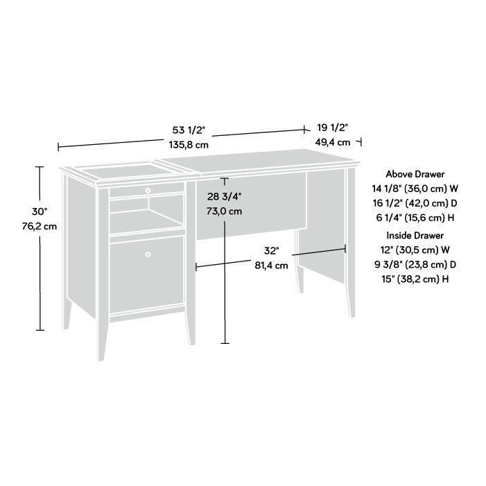 Bureau à un piédestal